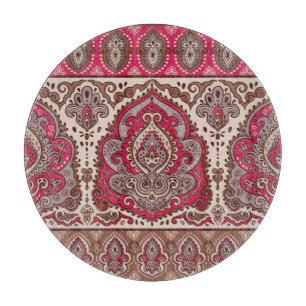 Indian floral paisley, ethnic mandala pattern. cutting board