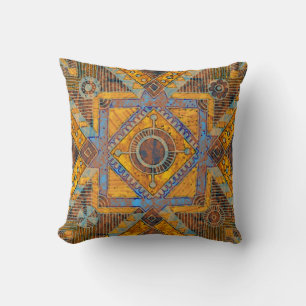 Indian Floral Paisley: Ethnic Medallion. Cushion