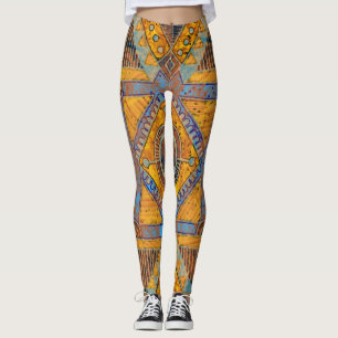 Indian Floral Paisley: Ethnic Medallion. Leggings