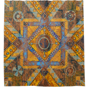 Indian Floral Paisley: Ethnic Medallion. Shower Curtain