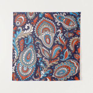 Indian floral paisley medallion pattern. Ethnic Ma Tapestry