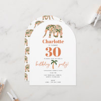 Indian Floral Paisley Ornate Elephants Birthday