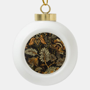 Indian floral paisley, seamless ethnic pattern. ceramic ball christmas ornament