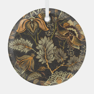 Indian floral paisley, seamless ethnic pattern. glass tree decoration
