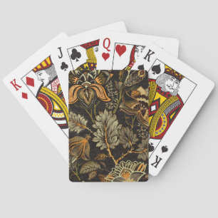 Indian floral paisley, seamless ethnic pattern. playing cards