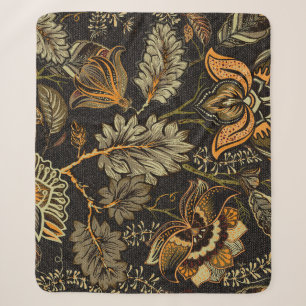 Indian floral paisley, seamless ethnic pattern. sherpa blanket