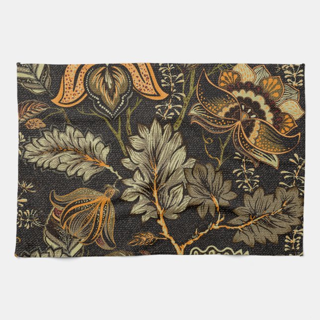 Indian floral paisley, seamless ethnic pattern. tea towel (Horizontal)