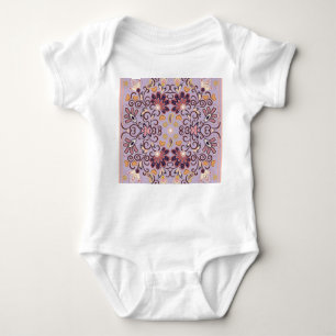 Indian floral tablecloth: lovely pastel pattern baby bodysuit
