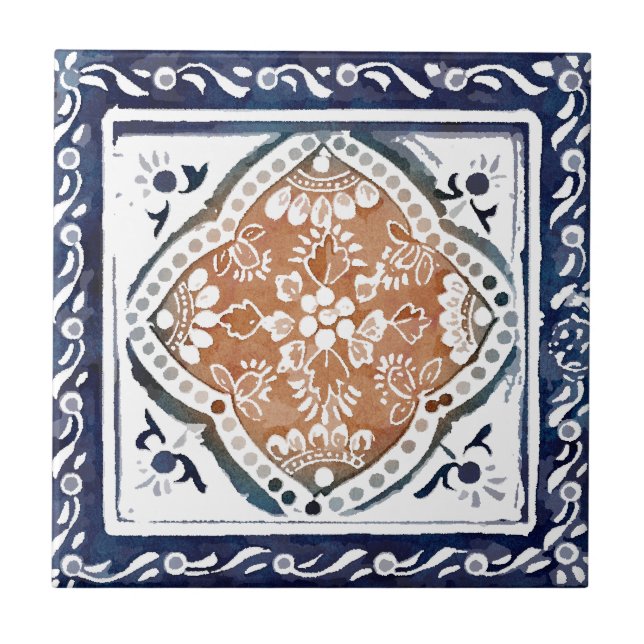 Indian Floral Tile 1 (Front)