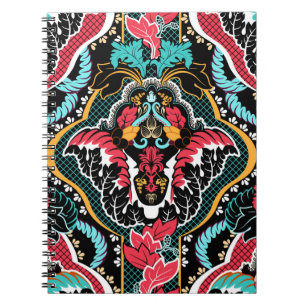 Indian Floral: Vintage Seamless Wallpaper. Notebook