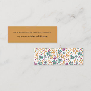 Indian Flower YellowOnline Wedding Website   Mini Business Card