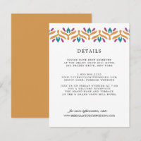 Indian Folk Art Mustard WEDDING Guest Details