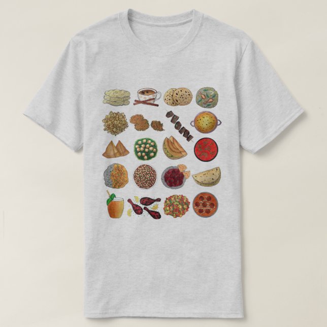 Indian Food Cuisine of India Restaurant Chef T-Shirt (Design Front)