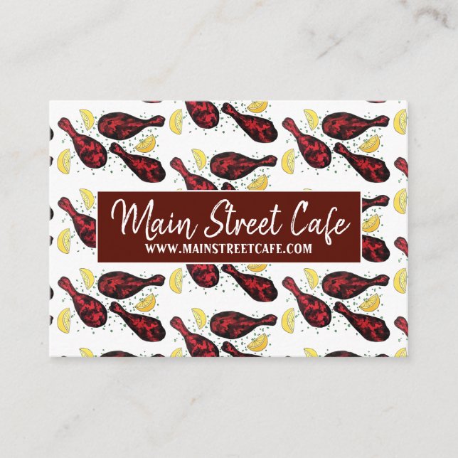 Indian Food Cuisine Tandoor Restaurant Chef Business Card (Front)