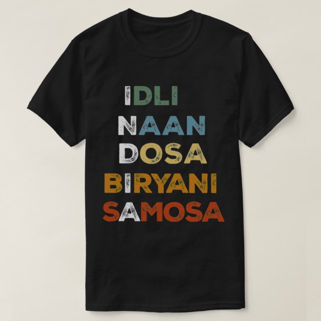 Indian Food Desi Humour Funny   T-Shirt (Design Front)