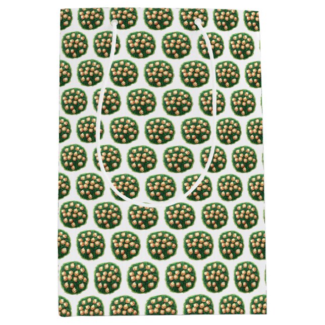 Indian Food India Saag Paneer Spinach Cheese Medium Gift Bag (Front)