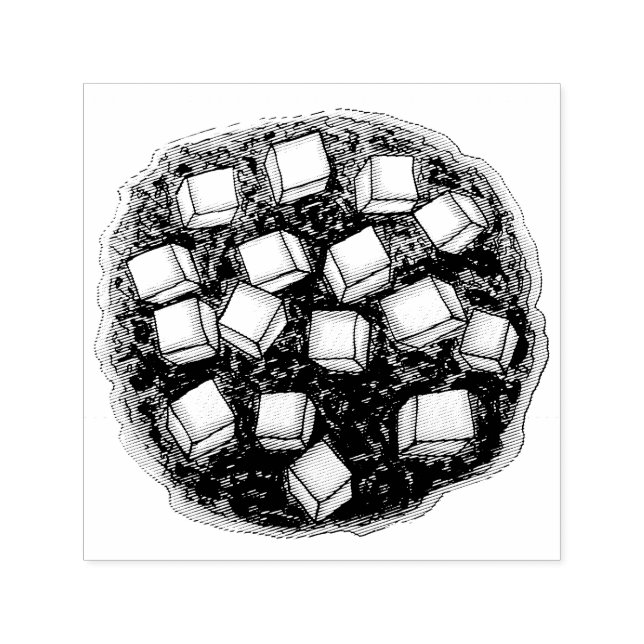 Indian Food India Saag Paneer Spinach Cheese Self-inking Stamp (Design)