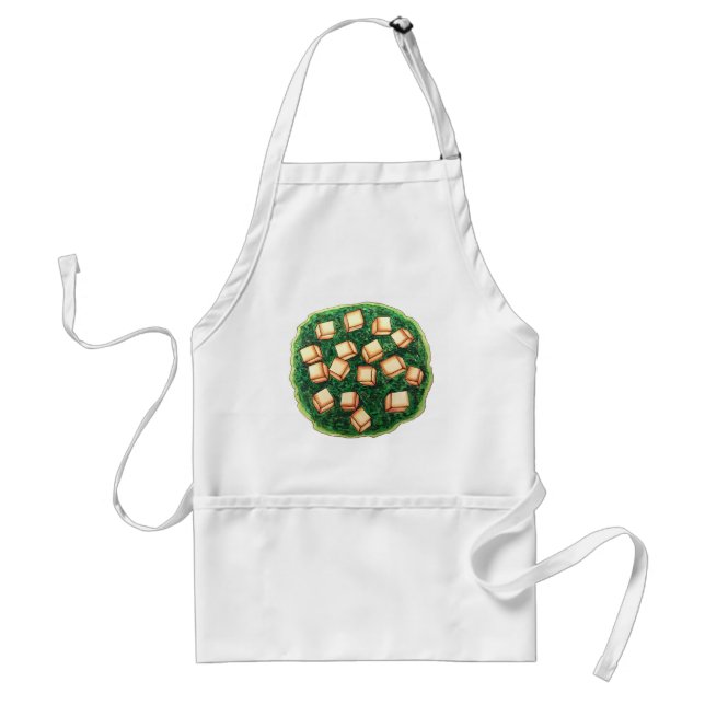 Indian Food India Saag Paneer Spinach Cheese Standard Apron (Front)