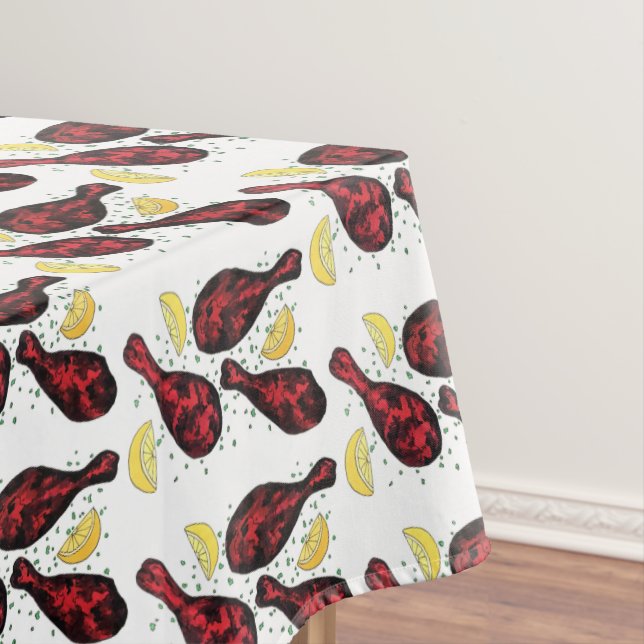 Indian Food Tandoor Cooking Tandoori Chicken Tablecloth (In Situ)