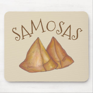 Indian Food Vegetable Vegetarian Cooking Samosas Mouse Pad