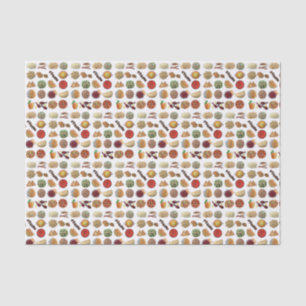 Indian Foods Dishes Cuisine of India Illustration Tissue Paper