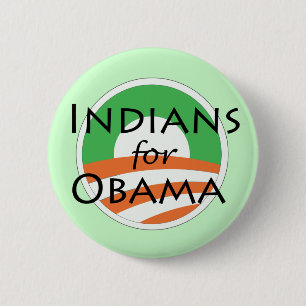 Indian for Obama 6 Cm Round Badge