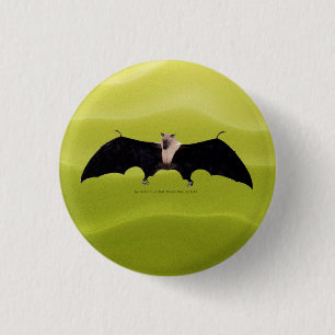 Indian Fruit Bat 3 Cm Round Badge