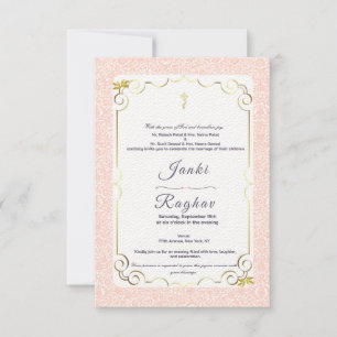 Indian ganesha minimalist wedding invitation