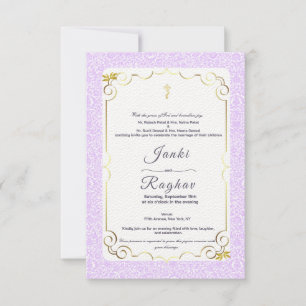Indian ganesha minimalist wedding invitation