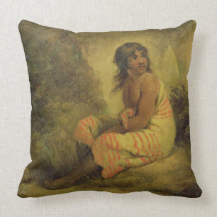 Indian Girl, 1793 (oil on canvas mounted on panel) Cushion