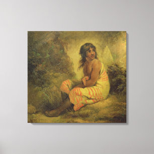 Indian Girl, 1793 (oil on canvas mounted on panel) Print