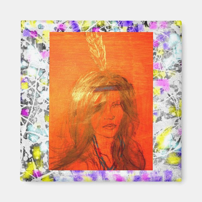 indian girl drip magnet (Front)