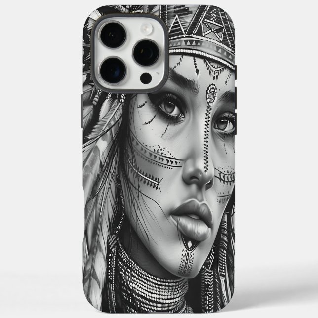 Indian girl warrior displays strength Case-Mate iPhone case (Back)