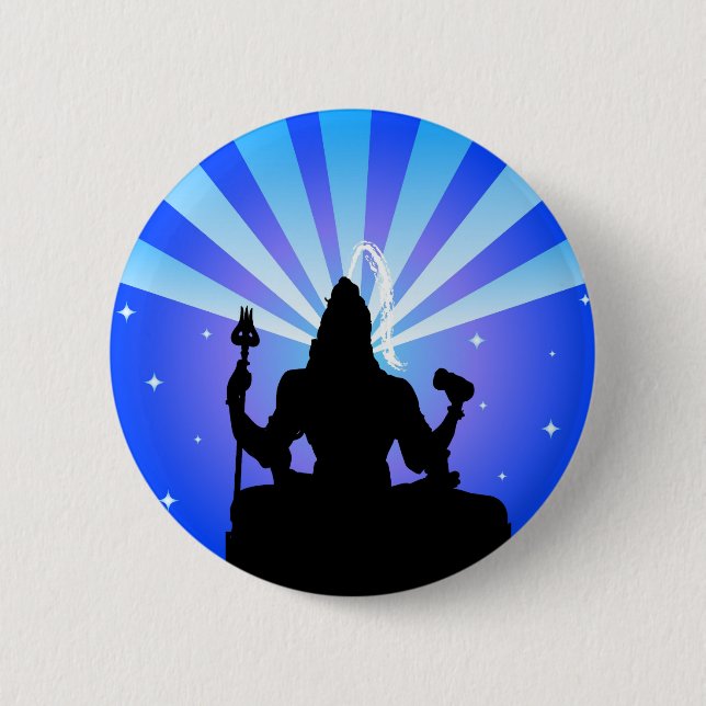 Indian god Shiva - Button (Front)