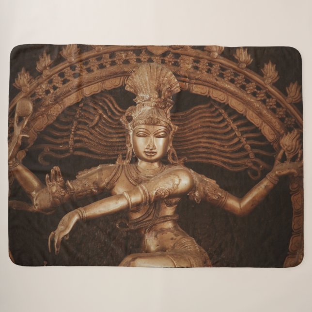 INDIAN GODDESS SHERPA BLANKET (Front (Horizontal))