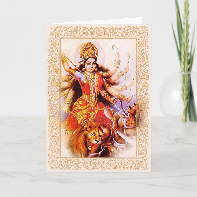 Indian Gods/Ma Durga - Greeting Card (Front)