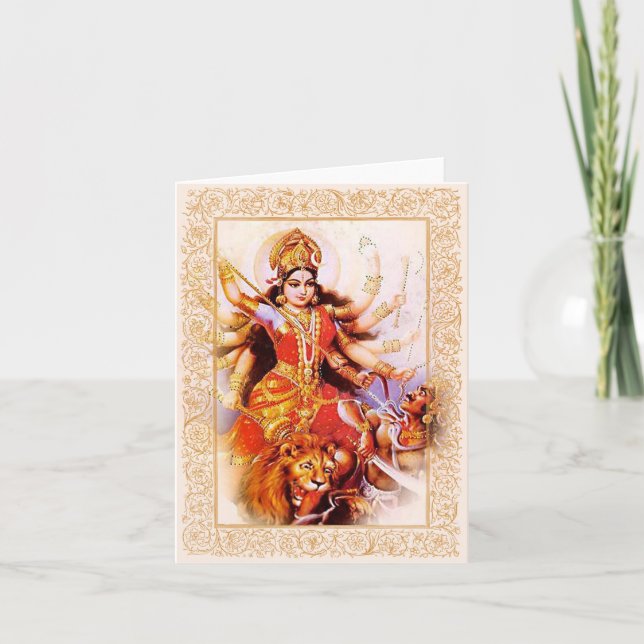 Indian Gods/Ma Durga - Notecard (Front)