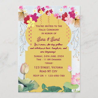 Indian Haldi Ceremony Invitations 