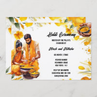 Indian Haldi Ceremony turmeric floral bride groom