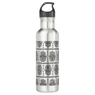 Indian Hand Drawn Hamsa Doodle 710 Ml Water Bottle
