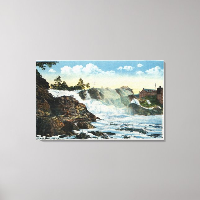 Indian Head and Old Man of the Falls View Canvas Print (Front)