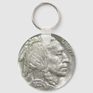 INDIAN HEAD NICKEL KEY RING
