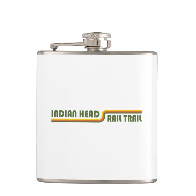 Indian Head Rail Trail Hip Flask (Front)