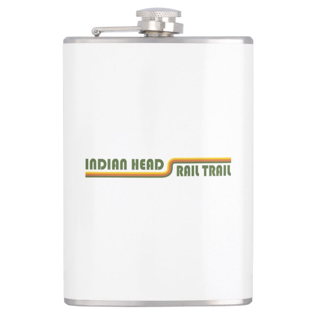 Indian Head Rail Trail Hip Flask (Front)