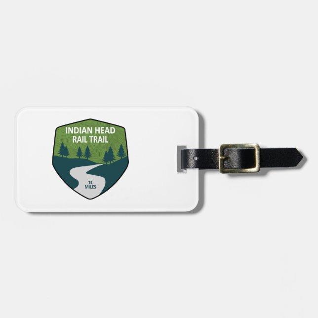 Indian Head Rail Trail Luggage Tag (Front Horizontal)