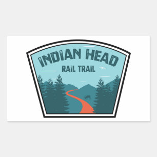 Indian Head Rail Trail Rectangular Sticker