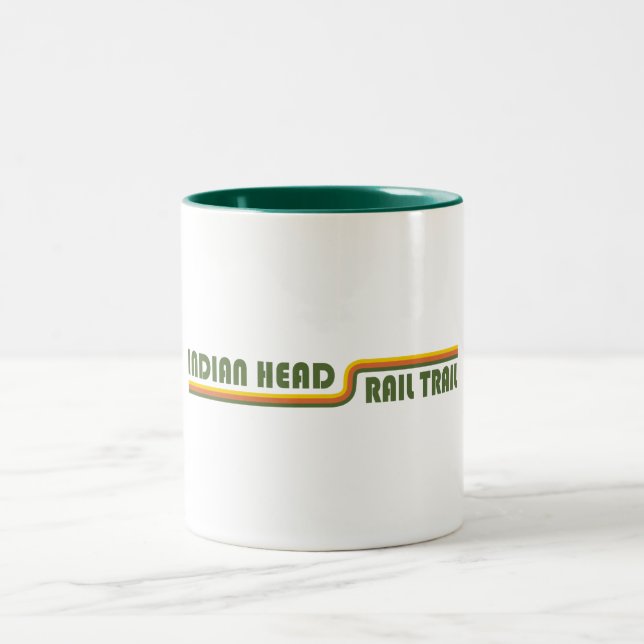 Indian Head Rail Trail Two-Tone Coffee Mug (Center)