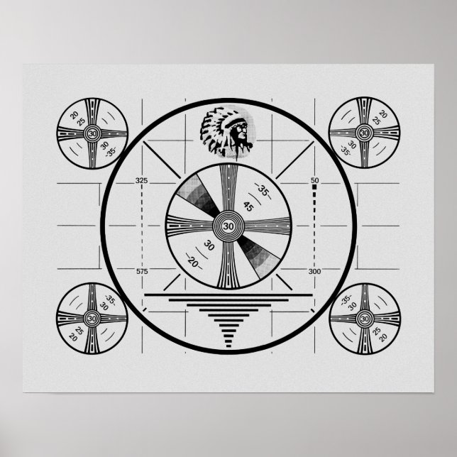 Indian Head Test Pattern Poster (Front)