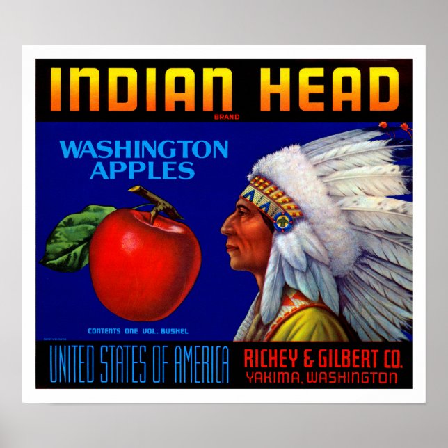 Indian Head Washington Apples Poster (Front)