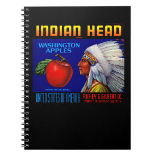 Indian Head Washington Apples Spiral Notebook